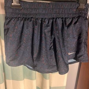 Nike Women's Athletic Shorts - Navy and Crimson